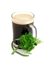 Porter and shamrocks - quintessentially Irish